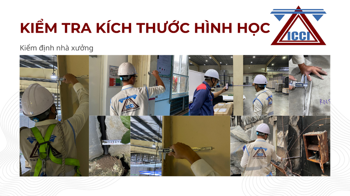 Kiểm tra kích thước hình học của cấu kiện chịu lực công trình nhà xưởng Kiểm tra kích thước hình học của cấu kiện chịu lực công trình nhà xưởng